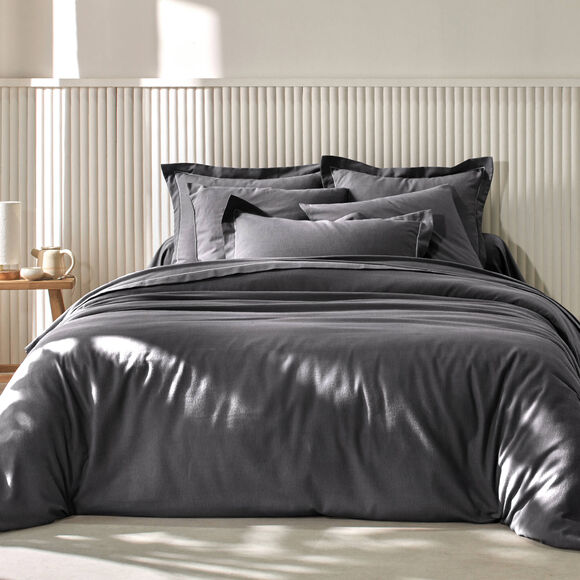 Linge de lit uni - flanelle 160 g/m&sup2; (anthracite)
