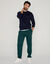 Pantalon loisirs molleton, bas droits (vert fonc&eacute;)