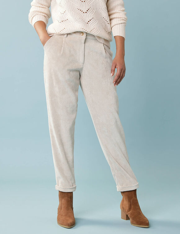 Pantalon 7/8&egrave;me en velours, Sp&eacute;cial Petites (gr&egrave;ge)
