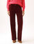 Ruime fluwelen broek met hoge taille, voor lange mensen (bordeaux)