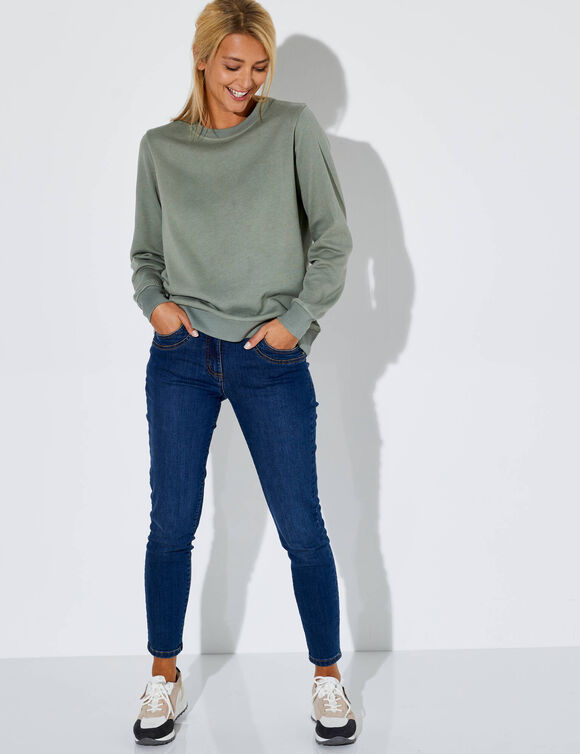 Sweat molleton uni (kaki clair)