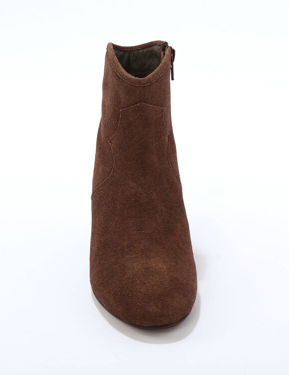 Boots western cuir (chocolat)