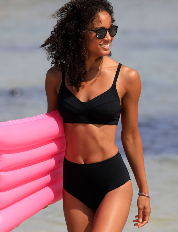 Haut de maillot de bain sans armatures Ilaya - spécial grand maintien (noir)