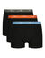 Boxer - lot de 3  (noir + bleu + orange)