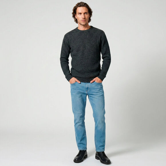 Eenvoudige rechte jeans van stretchkatoen - L32 (light stone)