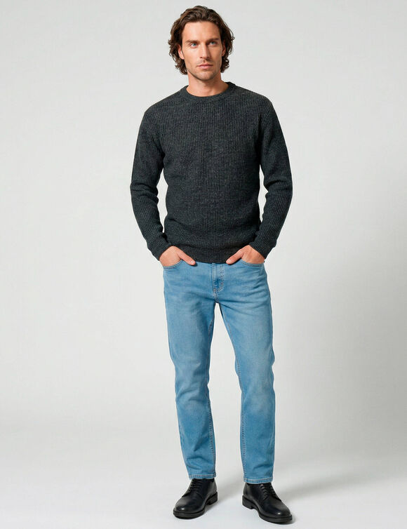 Eenvoudige rechte jeans van stretchkatoen - L32 (light stone)