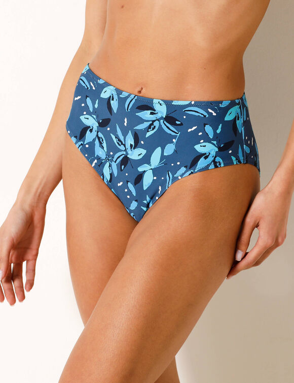 Bas de maillot de bain culotte maxi imprim&eacute; Lokia (bleu)