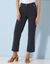 Rechte broek in 7/8-model (marine)