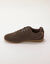 Sneakers met su&egrave;de-look, effen vetersluiting of met luipaardmotief (chocolade)