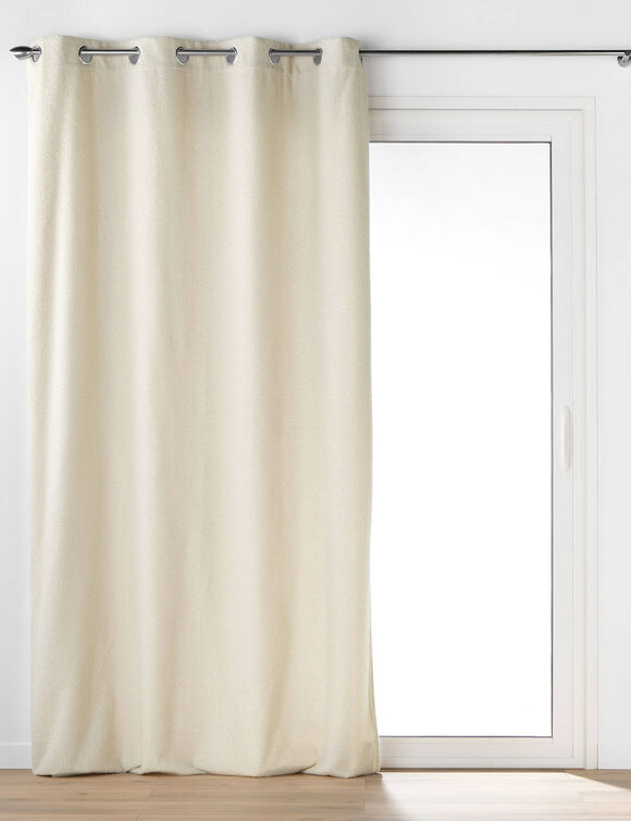 Rideau en bouclette unie (écru)