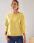 Pull col bateau manches 3/4 (jaune pâle)