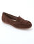 Soepele mocassins van microvezel (chocolade)