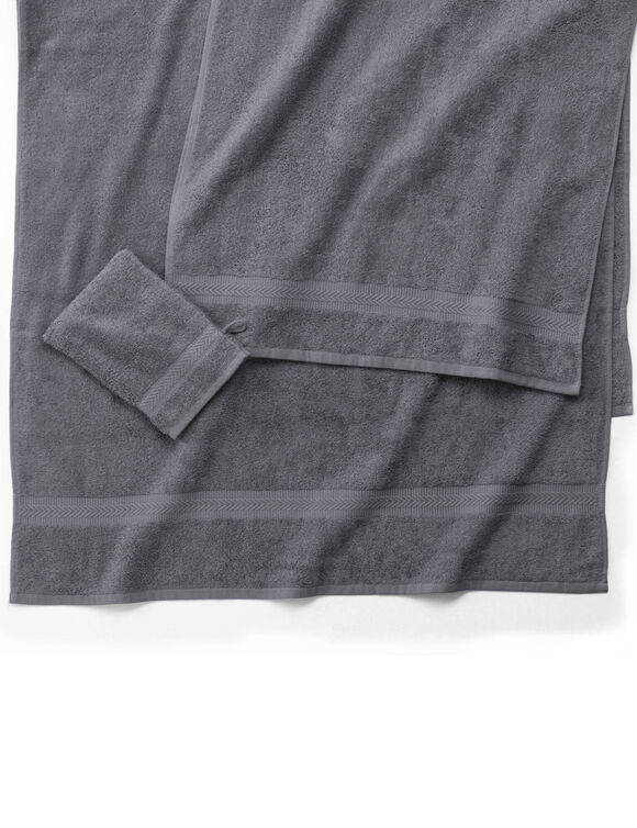 Collectie effen handdoeken 420 g/m2 met zacht comfort (antraciet)