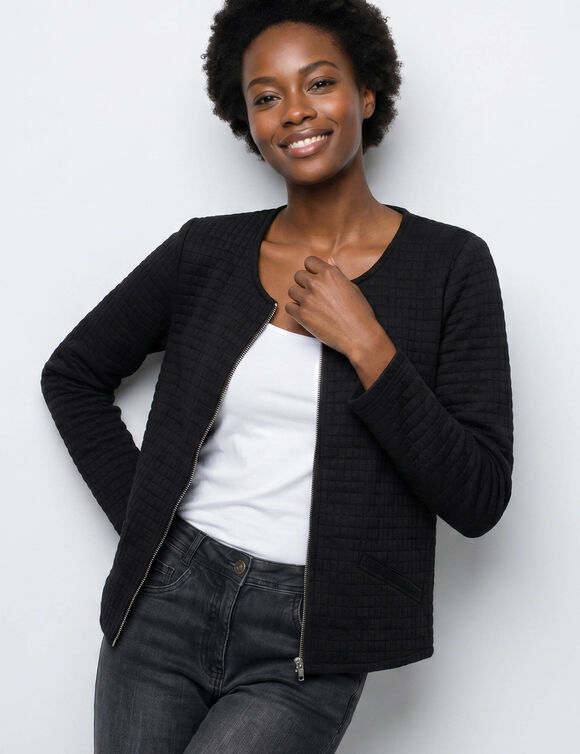 Veste matelass&eacute;e zipp&eacute;e (noir)