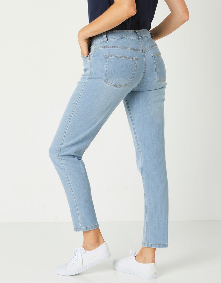 Pantalon mom, denim stretch (bleached)