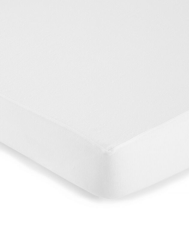 Protège matelas irrétrécissable molleton 22 cm (blanc)