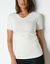 Tee-shirt manches courtes chaleur seconde peau et d&eacute;tails dentelle (ivoire)