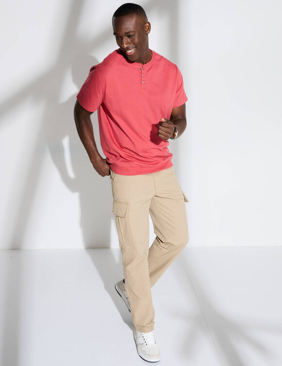 Pantalon battle en toile coton (sable)