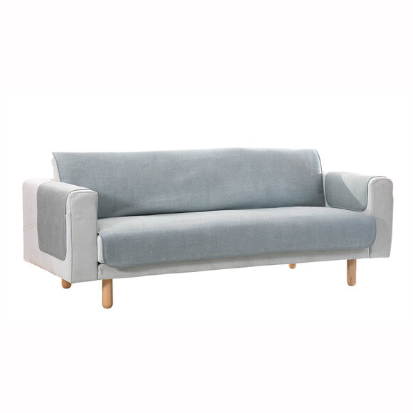 Protège-salon antiglisse effet texturé (gris perle)