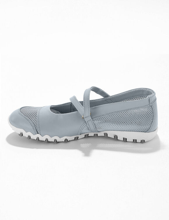 Ballerines de sport scratch&eacute;es ultra-souples (gris argent)