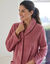 Robe de chambre maille polaire col châle - longueur 120 cm (rose)