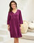 Kort nachthemd in viscose (pruim)