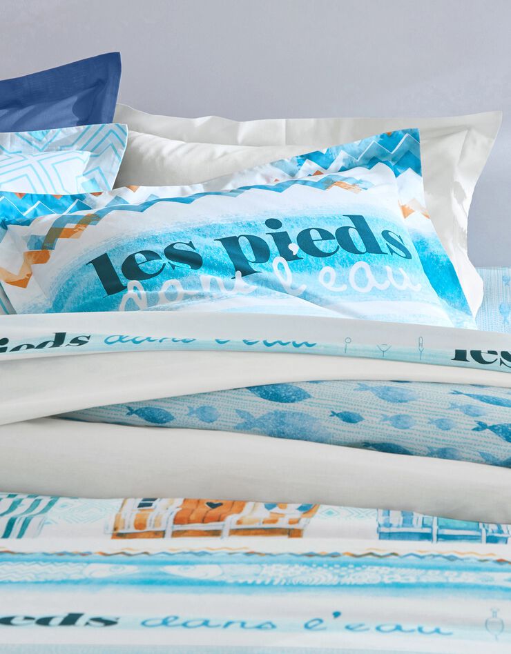 Linge de lit Stella - coton (bleu)