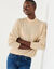 Pull col montant, laine d'agneau (beige)
