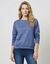 Effen molton-sweater (lavendelblauw)