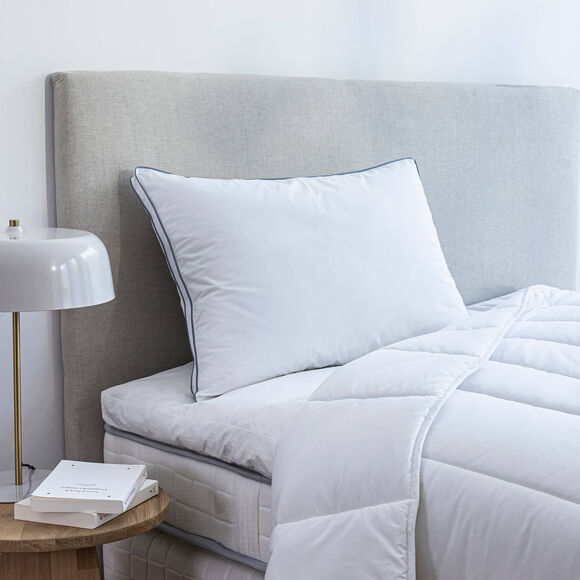 Hoofdkussen in katoenbatist met Qualigel, stevig (wit)