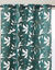 Rideau motif feuillage, d&eacute;tails m&eacute;tallis&eacute;s (&eacute;meraude / dor&eacute;)
