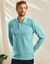 Effen polo in piquétricot met lange mouwen (watergroen)