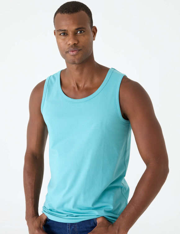 D&eacute;bardeur uni col rond - lot de 3  (aqua + vert eau + marron)