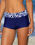 Moduleerbare bikinishorty met zebraprint (marine)