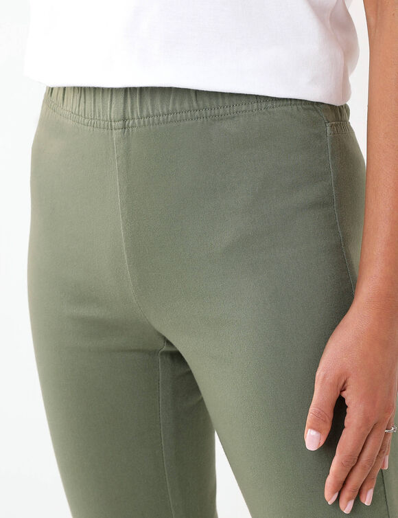 Pantalon sculptant, ceinture ventre plat (vert mousse)