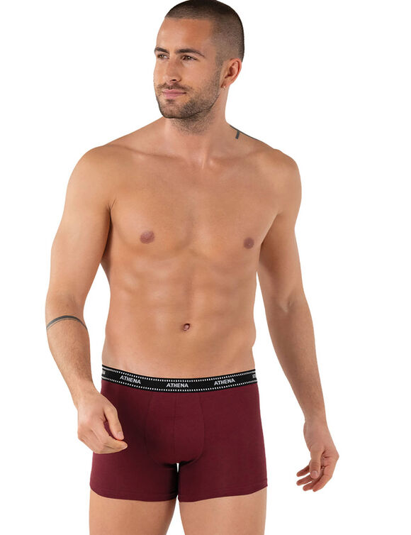 Set van 3 boxershorts Ecopack (bordeaux + grijs + zwart)