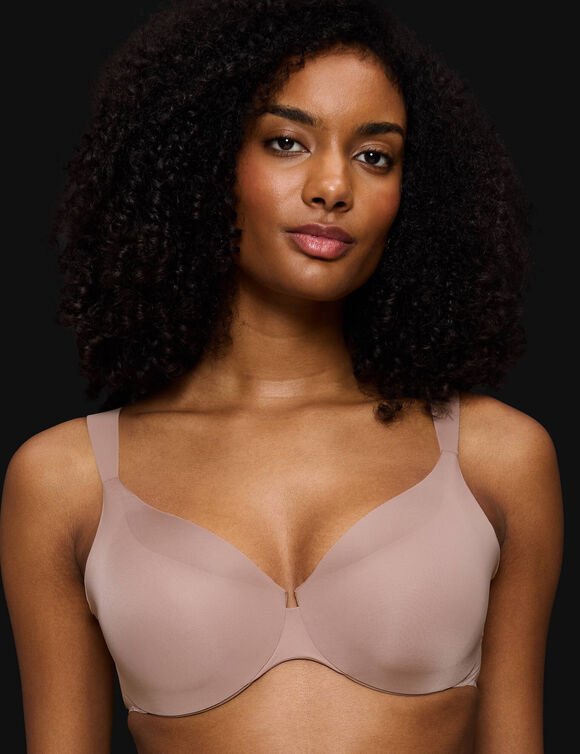 Omhullende beha "Illusion curves" - beugels (rosébeige)