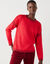 Pull loose bicolore, col rond (rouge / bordeaux)