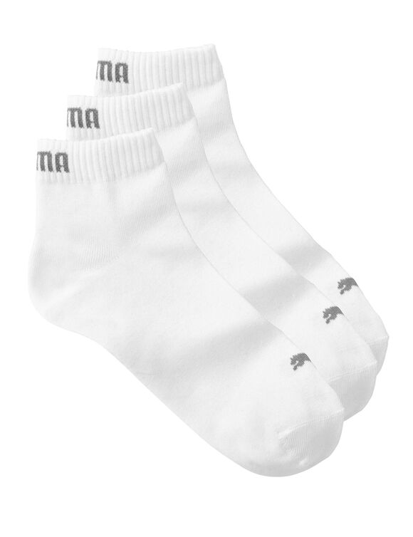 Chaussettes Quarter - lot de 3 paires (blanc)