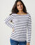 T-shirt marini&egrave;re manches longues, coton biologique(**) (&eacute;cru / marine)