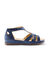 Sandales &agrave; bride en cuir ajour&eacute;, largeur confort (bleu)
