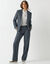 Veste blazer fluide, manches longues (gris chiné)