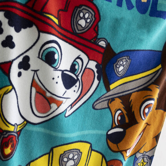 Kinderbadlaken Paw Patrol®, katoenen badstof en velours - 320g/m2 (blauw)