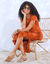 Robe longue maille t-shirt unie (karamel)
