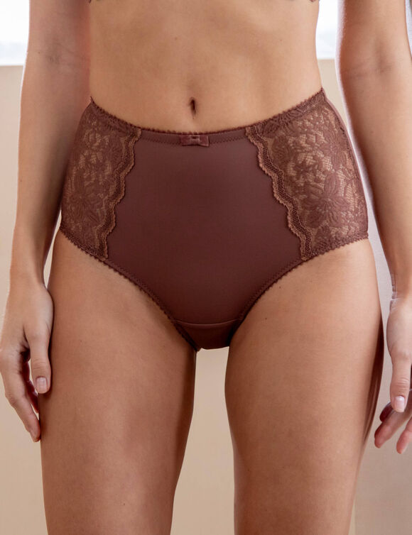 Maxi-slip met hoge maxi-vorm van microvezel en stretchkant van Guspini &ndash; set van 2 (karamel)
