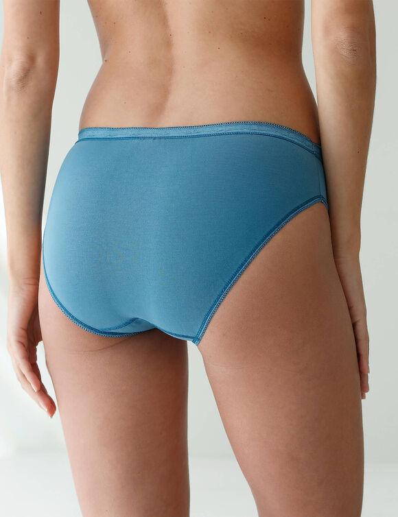 Basic midislip - set van 3 (oranje + blauw + eendenblauw)