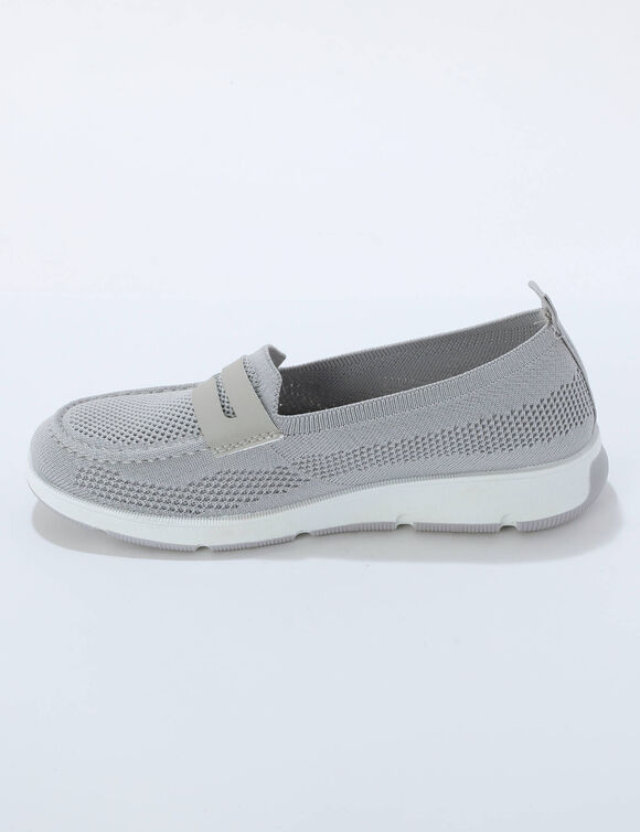 Mocassins souples mesh (gris)