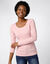 T-shirt uni manches longues en coton biologique(**) (rose poudr&eacute;)