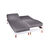 Effen hoeslaken in flanel voor gelede bedbodem, hoeken van 26 cm (antraciet)