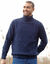 Trui met rolkraag, in Iers tricot (marine)